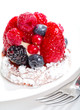 Cake with Berries over white Cake with Berries over white