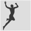 silhouette of a man on a white background, halftone