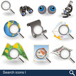 canvas print picture - search icons 1