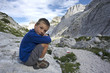 Little boy in the mountain