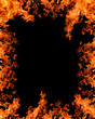 vertical orange fire frame