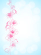 Vector: background with sakura flowers background with sakura flowers