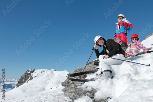 Photo: Trois enfants en vancance d'hiver Trois enfants en vancance d'hiver