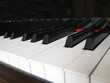 Piano keys with notes, musical background. Piano keys with notes, musical background.