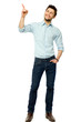 Man pointing up