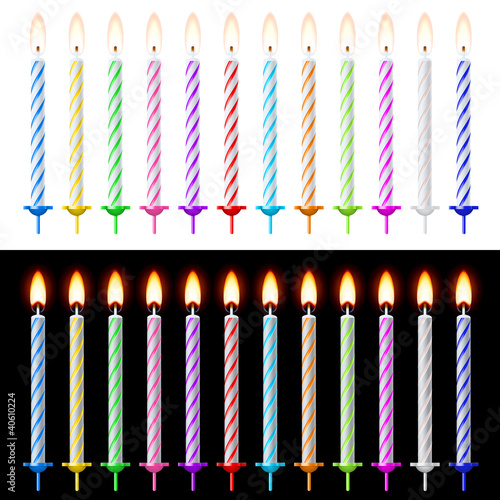 Vector: Candles Set Candles Set