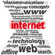 Illustration: Grafika 3d z napisem internet, na białym tle. Grafika 3d z napisem internet, na białym tle.
