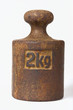 Two kg weight on a white background