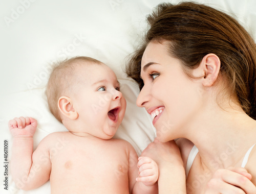 Photo: happy mother with baby happy mother with baby
