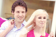 Young attractive couple in shop Young attractive couple in shop