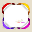 Color labels. Vector illustration