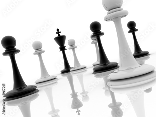 Illustration: chess piece advising to strategic behavior chess piece advising to strategic behavior