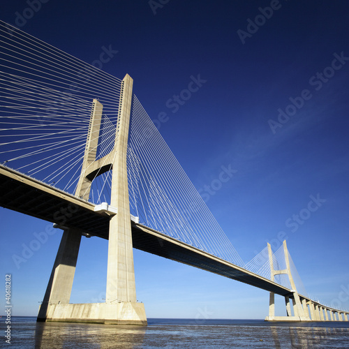Photo: part of Vasco da Gama bridge part of Vasco da Gama bridge
