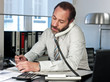 Businessman calculating finance