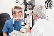 Optometrist Doing Sight Testing