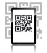 Tablet mit QR-Code