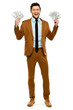 Businessman holding money