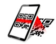 Tablet mit QR-Code
