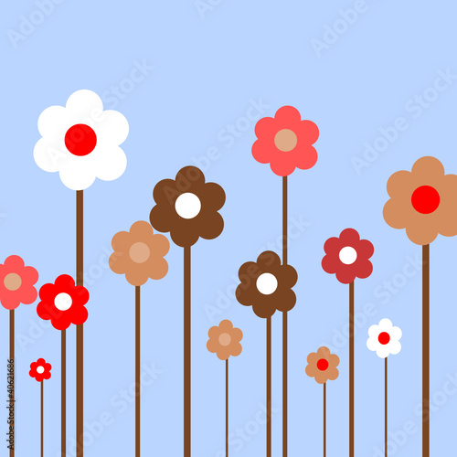 Vektor: Blumen Karte Blumen Karte