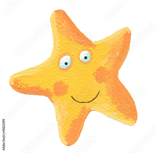 Illustration: Funny yellow star Funny yellow star
