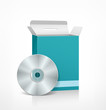 Vector cd packaging software blue box