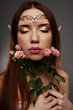 Girl elf with a tiara on her head