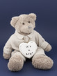 Teddybear boy with a heart