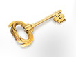 Retro key with gold color