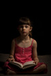 Little Girl Reading A Book