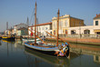 Cesenatico harbor, antique fishing sailing boats Cesenatico harbor, antique fishing sailing boats