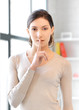 finger on lips