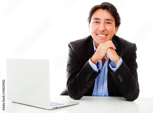 Photo: Businessman with a computer Businessman with a computer