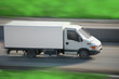 truck moves on road
