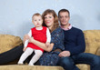 Happy parents with  child