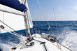 Speed sailing yacht in the sea