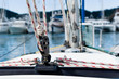 Sailing yacht rigging equipment main sheet traveller