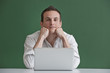 Teacher  with Laptop