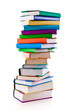 Pile of books on white background Pile of books on white background