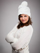 Young attractive woman dressed in winter clothes Young attractive woman dressed in winter clothes
