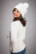 Young attractive woman dressed in winter clothes Young attractive woman dressed in winter clothes