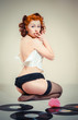 Pin-up girl. American style Pin-up girl. American style