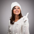 Young attractive woman dressed in winter clothes Young attractive woman dressed in winter clothes