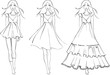 Fashion models in dresses Fashion models in dresses