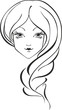 Vector portrait of young woman with braid Vector portrait of young woman with braid
