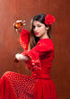Castanets gipsy flamenco dancer Spain girl Castanets gipsy flamenco dancer Spain girl