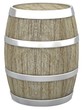 Illustration: 3D Wood barrel isolated on white 3D Wood barrel isolated on white