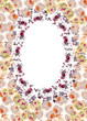 Illustration: flowers frame in white background flowers frame in white background