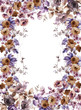 flowers frame in white background