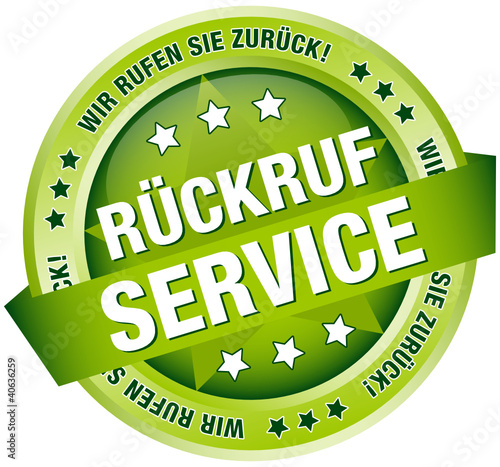 Vektor: Button Banner "Rückruf Service" grün Button Banner "Rückruf Service" grün