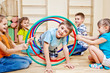 Photo: Playing in school gym Playing in school gym